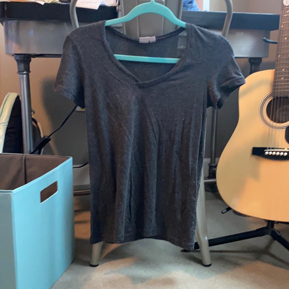 Dark grey v neck